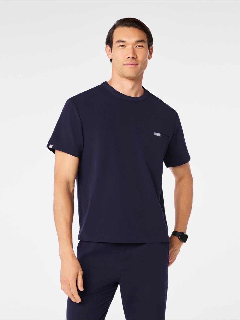 FIGS Easton Relaxed Crewneck Scrub Top Navy XS Men’s Unisex FIONx Medical Nurse